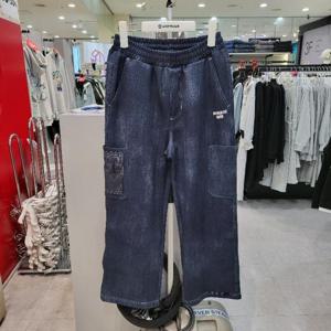 에어워크주니어 sh06 데님프린트 세미와이드핏 기모 데님팬츠 A248B3539B