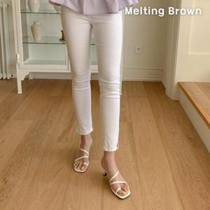 [멜팅브라운] 여성 캐주얼 쪼리 스트랩 미들힐 5color