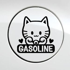 마네키네코 가솔린 자동차 주유구스티커-블랙