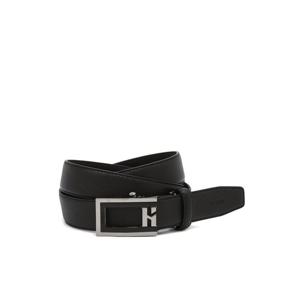 [헤지스핸드백] 블랙 버클 H장식 소가죽 자동벨트 HJBE5E775BK