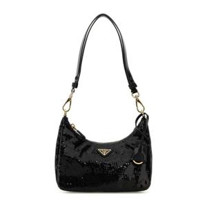 프라다 블랙 패브릭 리에디션 숄더 백 1BC204VJOO2CXF F0002