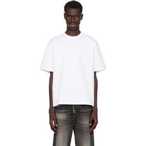 가니 티셔츠 화이트 하트 헤비 코튼 드롭 숄더 티셔츠 251144M213001