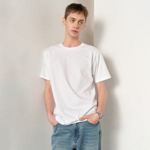 UNISEX 데일리 코튼 반팔티 [WHITE] / SBE2U01007-MAN