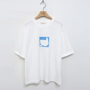 샵앤) 국산 여상 라운드넥 빈티지 오리 면100 반팔 티셔츠 FJ-WSH-4537-화이트