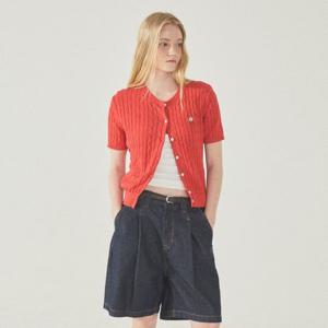 [후아유]여성 Steve Round neck Short Sleeve Cardigan WHCKF3601F