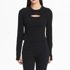 뉴발란스긴팔티 KQJ NBNDE3W822-19 여성 라이트 골지 컷아웃 긴팔티(SLIM FIT)