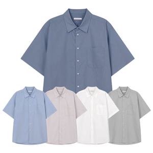 남자 시애틀 세미 오버 반팔 셔츠 AS-SHH-Q009-아이보리