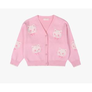 로엠걸즈자카드 스웨터 가디건 RGCK25W1P