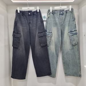 [행텐주니어]카고 와이드핏 밴딩 청바지14530-055-604-10