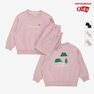 [뉴발란스키즈] NK9YF3306U(BI) 멜란지핑크 Outdoor Sports) 라운드 스  셋업