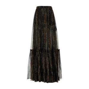 생로랑 시어 오버레이 러플 헴 맥시 스커트 834197Y3K61 4052