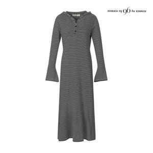 나인식스뉴욕  스트라이프 롱라인 후드 원피스 (NP9OP005M0)