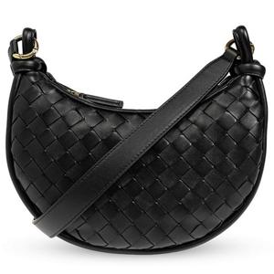 25 FW 보테가 베네타 블랙 제멜리 Gemelli 인트레치아토 숄더백 796638V1W51