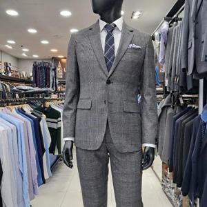 런던포그 HL01 그레이 글렌체크 정장2 Zlfsc100