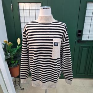 [멜로디가든]916반폴단배색니트  M25WBK110