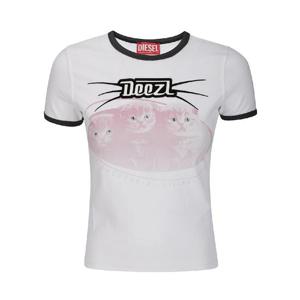 디젤   반팔 티셔츠 FW25 A196550HQAH 100 5981584 WHITEWATERFALL