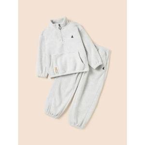 [10%OFF][빈폴키즈] 플리스 긴소매 반집업 & 긴바지 2PCS 상하 세트  베이지 (BI5X41U05A)