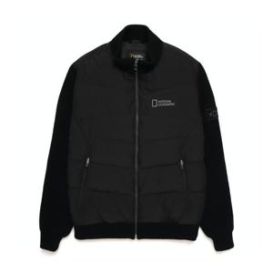 내셔널지오그래픽 N214MKT830 클러스터 니트다운 집업 BLACK