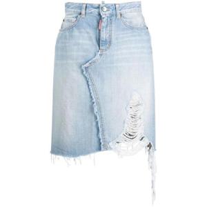 25 FW 디스퀘어드2 A라인 디스트레스드 디테일 데님 스커트 S75MA0903S30309 TP438424259