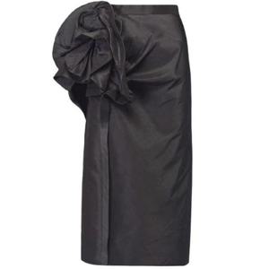 25 FW 메종마르지엘라 무아레 효과 러플 미디 스커트 S51ME0005S60450 TP432466473