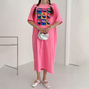 [강물처럼]아이우먼 보틀캡트임면롱원피스 MAO308M305 빅사이즈