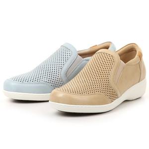 [엘칸토(여성화)]여성쿠션UP 하절 펀칭 스니커즈  LCWC53U126 블루/베이지