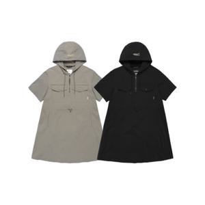 내셔널지오그래픽 N242WOP980 여성 우븐 스트레치 후드 반팔 원피스 2종 택1