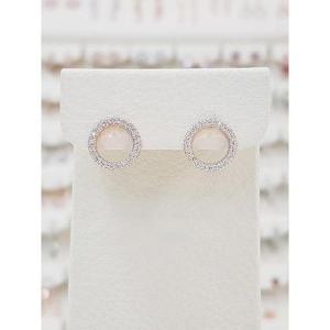 볼라레 세이브존03 볼라레 드레시 원형 큐빅 스카시 은침 귀걸이 SAVspe1180