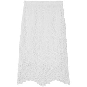 버버리 여성 화이트 미디 스커트 8067787A1462