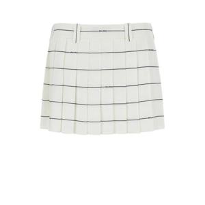 미우미우 여성 화이트 미니 프린티드 스커트 MG2040S23214H0 F0UB0