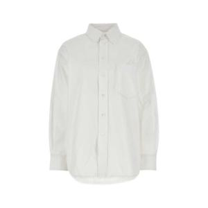 보테가베네타 여성 화이트 Oxford 긴팔 셔츠 775230V2BL0 9000