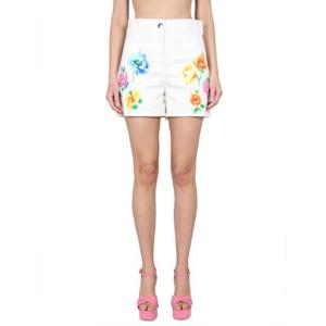 모스키노 여성 화이트 꽃 쇼츠 팬츠 03210818_1888