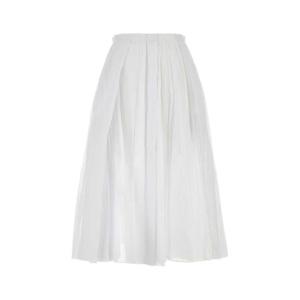 질샌더 여성 화이트 롱 스커트 J01MA0144J45014 100