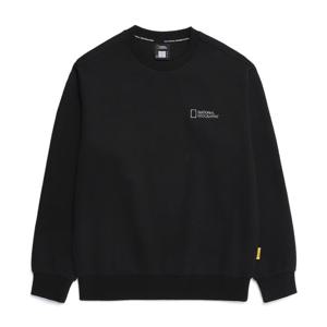 내셔널지오그래픽 N251USW910 폴하스 스몰로고 베이직핏 맨투맨 BLACK