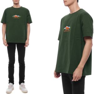 [메종키츠네] 24FW 남성 아웃도어 프로필 폭스 반팔티셔츠 (NM00112KJ0118 P391 24F)