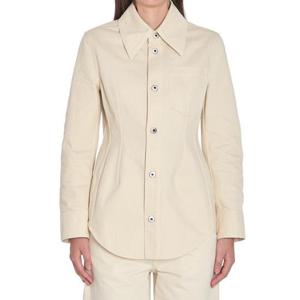 보테가베네타 여성 아이보리 데님 셔츠 829180 V5DV0 9247