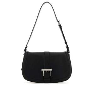 알렉산더맥퀸 여성 블랙 Satchel 라지 가죽 바게트 숄더백 8251401MAAD 1000