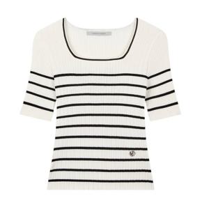 [보브]스퀘어넥 하프 슬리브 니트 풀오버 7155350004