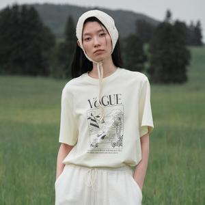 [주크] 레터링 프린트 오버핏 티셔츠