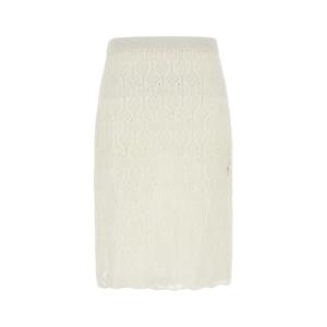 보테가베네타 여성 화이트 Lace 레이스 미디 스커트 835382V5ND0 9071