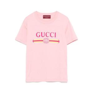 구찌 여성 연핑크 반팔 티셔츠 838011 XJHG55033