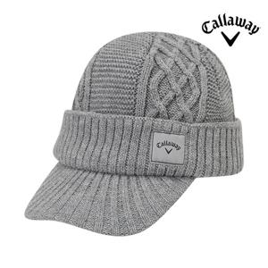 캘러웨이 2025 브림 니트 비니 방한 겨울 골프모자 그레이