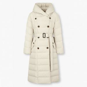 보브  (7155417009) 숄 후디드 더블 버튼 다운 롱 점퍼