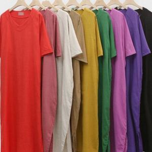 브이 트임 빅사이즈 여성큰옷 원피스 306P556S 빅사이