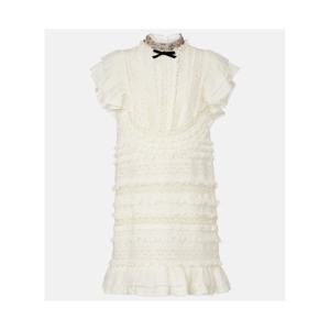 발렌티노 러플 레이스 리넨 미니드레스 P01060197
