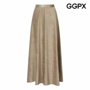 [GGPX] 스웨이드 롱 러플 스커트 (GP9SK041F)