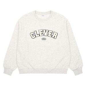 에꼴리에 세이브존03 겨울 부클 자수 셋업 맨투맨티 22D1753-GY