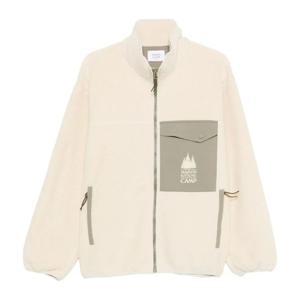 메종키츠네 라이트 베이지 하이넥 플리스 재킷 PM02136 WM2031P