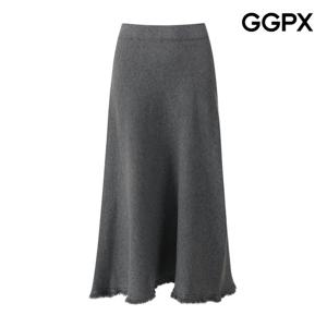 [지지피엑스]프린지 러플 니트 롱 스커트 GP9SK024F