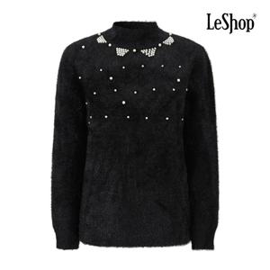 [르샵]진주 디테일 포근 퍼 퍼프 폴라 니트 BPBKP010A